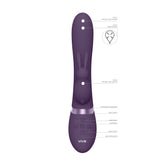 Vive Taka Triple Action Auto Inflatable Vibrator Purple VIBRATORS-RABBIT